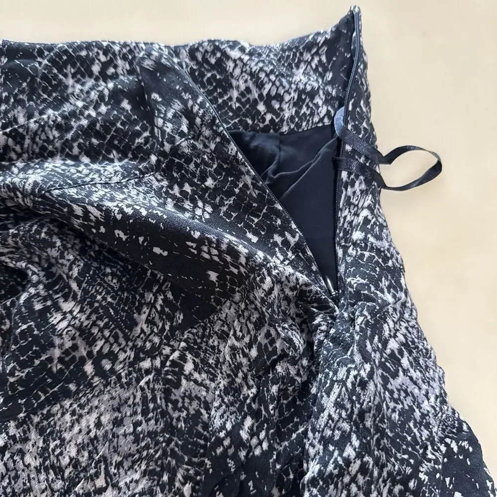 Free People Women's Kiss Me Baby Snake Skin Print Tiered Midi Skirt Size 0 Boho